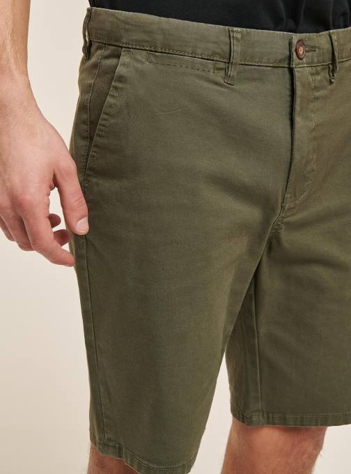 Heren Alcott blauwe marine effen bermuda van keperstof kleding PT24961