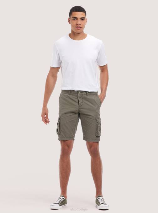 Heren Alcott c0586 ecru' katoenen bermudashort met grote zakken kleding PT24853
