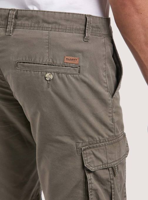 Heren Alcott c0586 ecru' katoenen bermudashort met grote zakken kleding PT24853