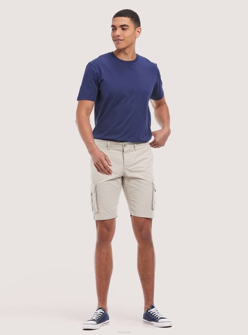 Heren Alcott c0586 ecru' katoenen bermudashort met grote zakken kleding PT24854