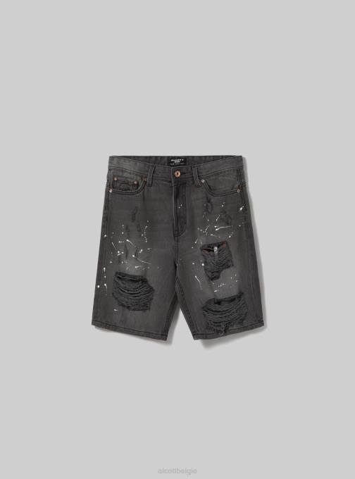 Heren Alcott d004 midden lichtblauw Slim-fit bermudashort van stretchdenim kleding PT241162