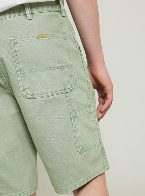 Heren Alcott gn3 groen licht bermuda canvas timmerman kleding PT241036