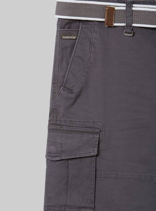 Heren Alcott ky2 kaky medium katoenen cargobermuda met canvas riem kleding PT241190