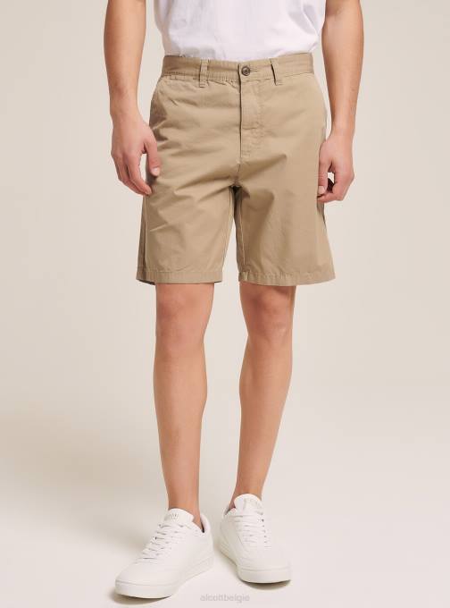 Heren Alcott na1 marine donker bermudashort van keperstof met effen pasvorm kleding PT241105