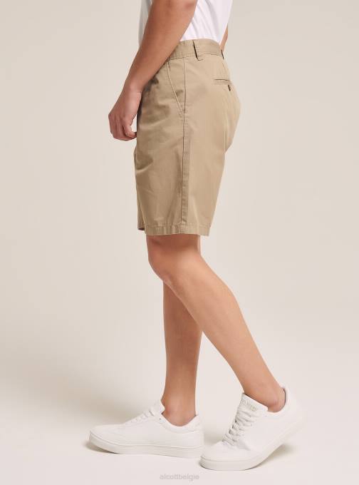 Heren Alcott na1 marine donker bermudashort van keperstof met effen pasvorm kleding PT241105