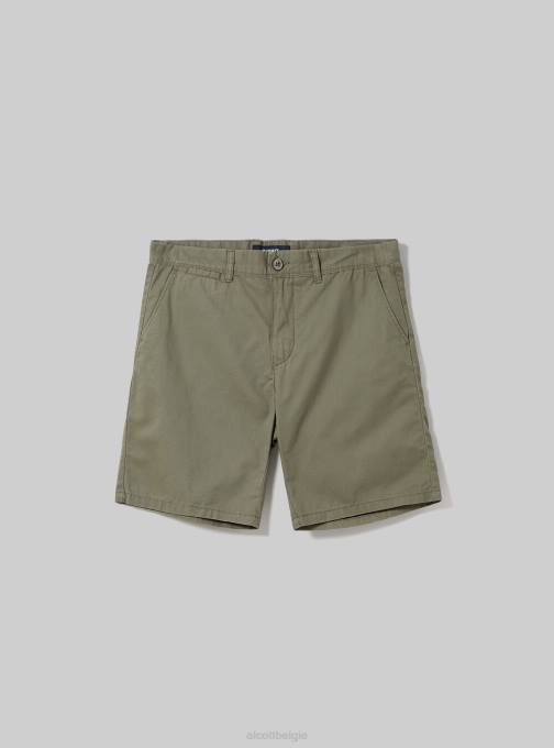Heren Alcott na1 marine donker bermudashort van keperstof met effen pasvorm kleding PT24735