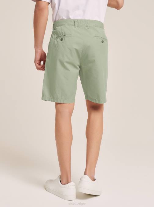 Heren Alcott na1 marine donker bermudashort van keperstof met effen pasvorm kleding PT24736