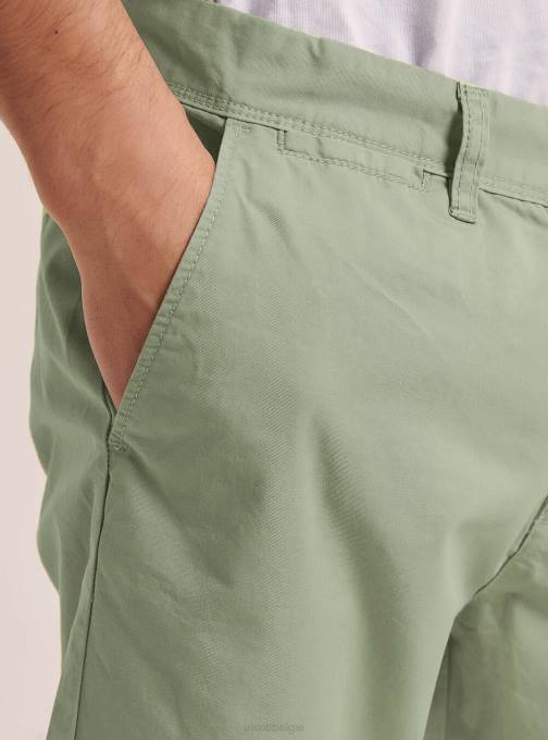 Heren Alcott na1 marine donker bermudashort van keperstof met effen pasvorm kleding PT24736
