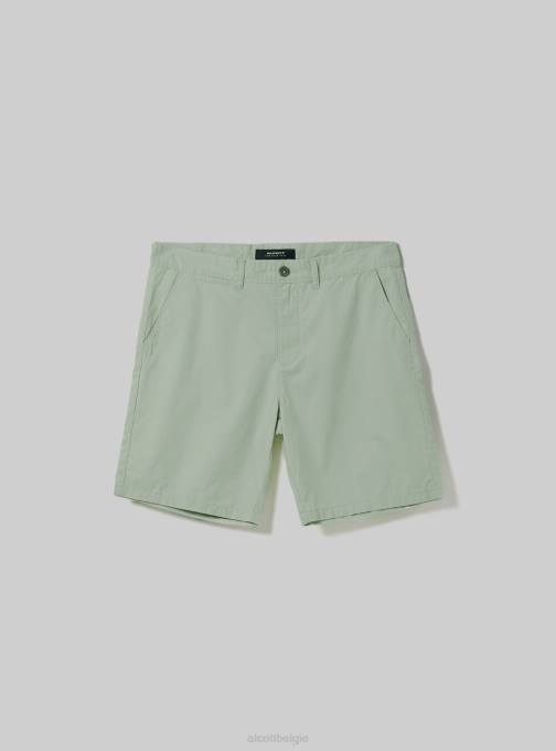 Heren Alcott na1 marine donker bermudashort van keperstof met effen pasvorm kleding PT24736
