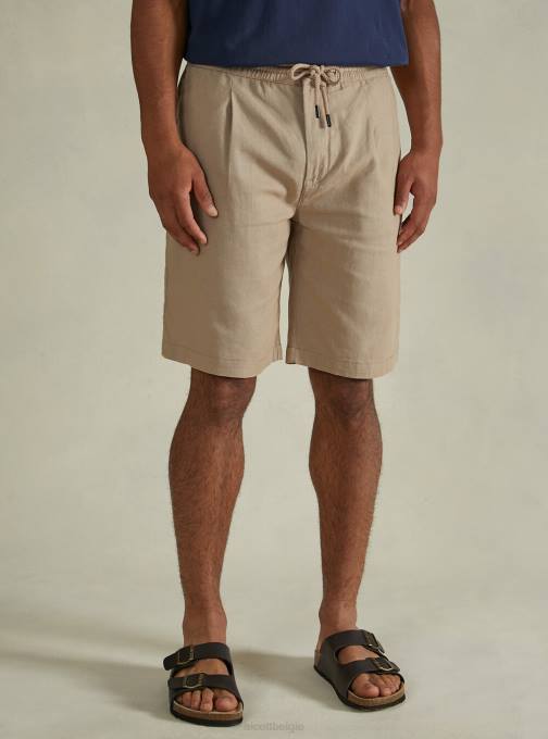 Heren Alcott wh2 wit linnen bermudashort met trekkoord kleding PT241038