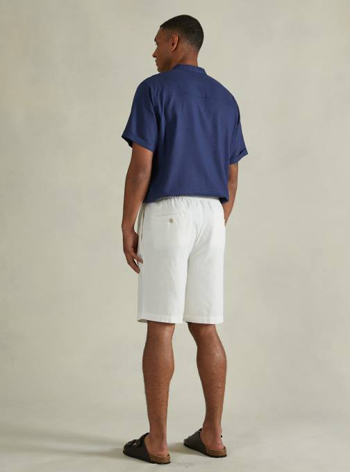 Heren Alcott wh2 wit linnen bermudashort met trekkoord kleding PT24798
