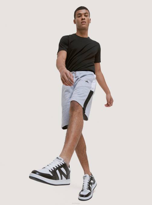 Heren Alcott zwart korte broek van pluche katoen met print kleding PT241103