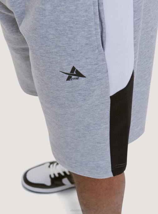 Heren Alcott zwart korte broek van pluche katoen met print kleding PT241103