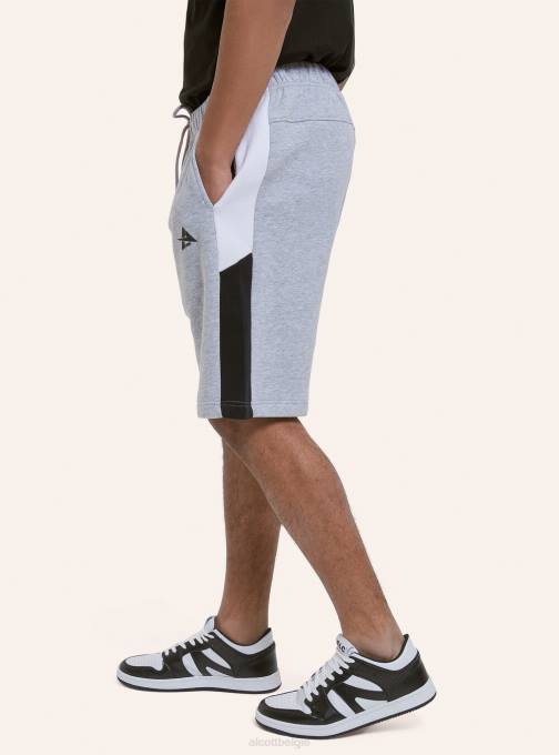 Heren Alcott zwart korte broek van pluche katoen met print kleding PT241103