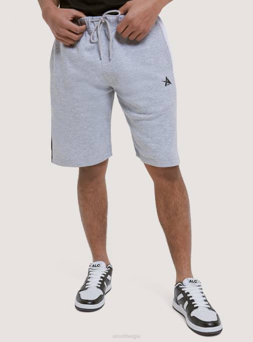 Heren Alcott zwart korte broek van pluche katoen met print kleding PT241103