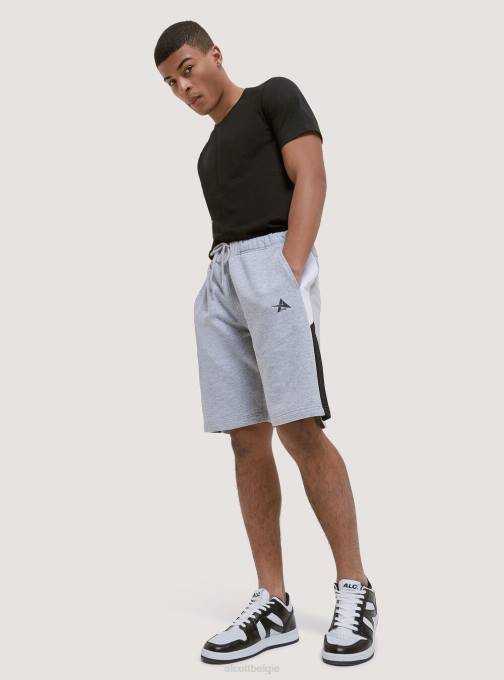 Heren Alcott zwart korte broek van pluche katoen met print kleding PT241103