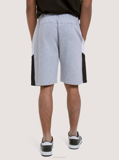 Heren Alcott zwart korte broek van pluche katoen met print kleding PT241103