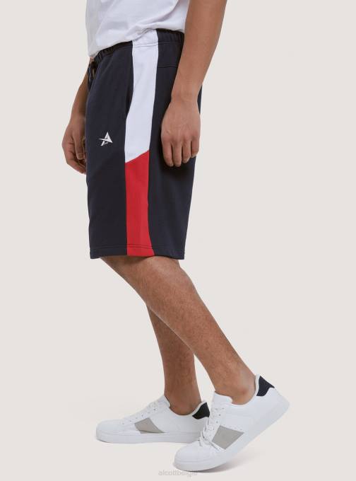 Heren Alcott zwart korte broek van pluche katoen met print kleding PT24799