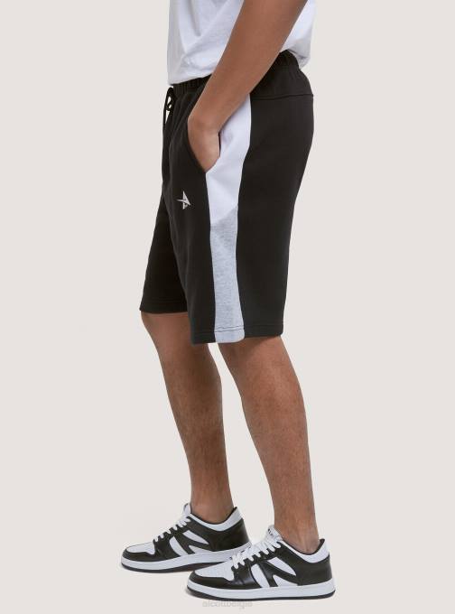 Heren Alcott zwart korte broek van pluche katoen met print kleding PT24800