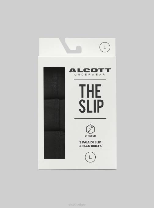 Heren Alcott bk1/mgy2/mgy1 Set van 3 slips van stretchkatoen kleding PT241003