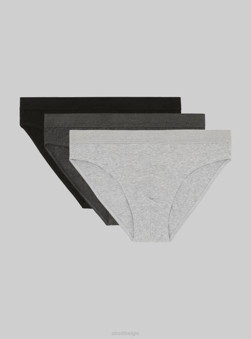Heren Alcott bk1/mgy2/mgy1 Set van 3 slips van stretchkatoen kleding PT241115