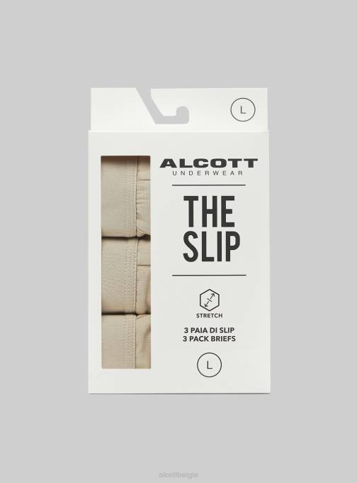 Heren Alcott bk1/mgy2/mgy1 Set van 3 slips van stretchkatoen kleding PT24885