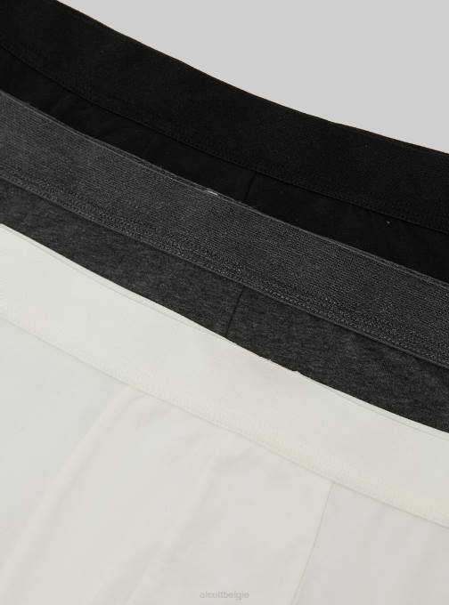Heren Alcott bk1/mgy2/mgy1 set van 3 boxershorts van stretchkatoen kleding PT24776