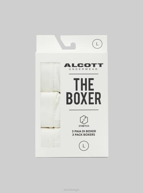 Heren Alcott bk1/mgy2/mgy1 set van 3 boxershorts van stretchkatoen kleding PT24777
