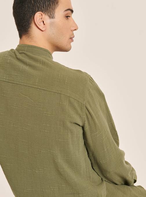 Heren Alcott az3 azuurblauw licht camicia 100% lino collo coreano kleding PT24721