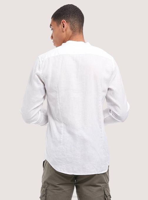 Heren Alcott az3 azuurblauw licht camicia 100% lino collo coreano kleding PT24722