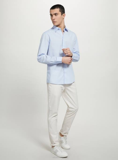 Heren Alcott azuur tshirt met lange mouwen kleding PT241027