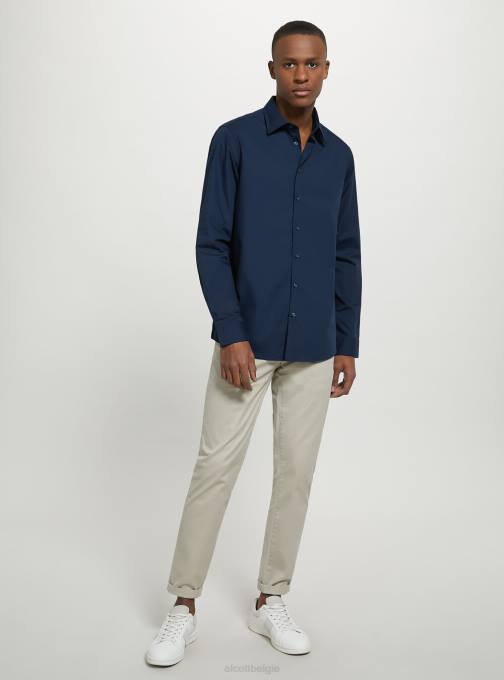 Heren Alcott azuur tshirt met lange mouwen kleding PT241187