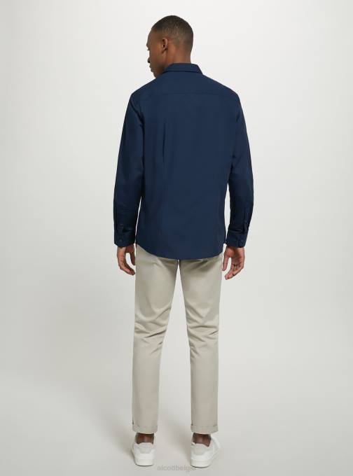 Heren Alcott azuur tshirt met lange mouwen kleding PT241187