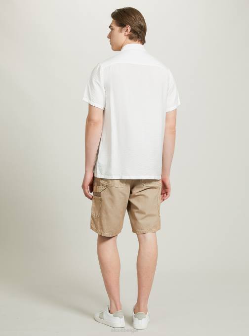 Heren Alcott wh1 gebroken wit Twill overhemd met grote zakken kleding PT24623