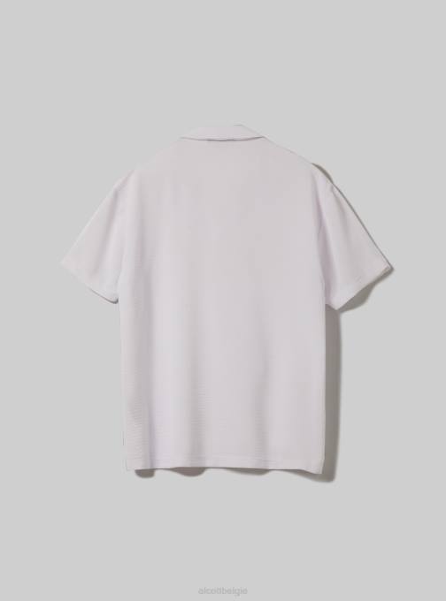 Heren Alcott wh2 wit poloshirt van crêpe kleding PT24959