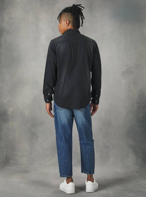 Heren Alcott zwart denim overhemd kleding PT241163