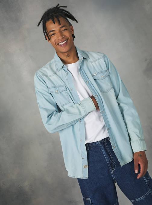 Heren Alcott zwart denim overhemd kleding PT24751