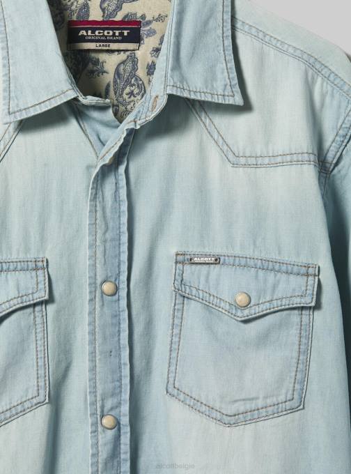 Heren Alcott zwart denim overhemd kleding PT24751