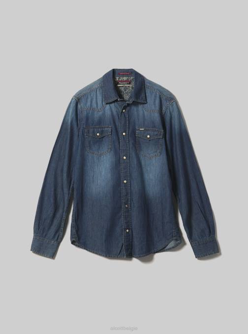 Heren Alcott zwart denim overhemd kleding PT24887