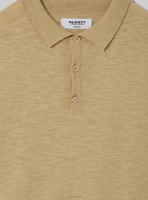 Heren Alcott bg3 beige licht polo-trui kleding PT24920