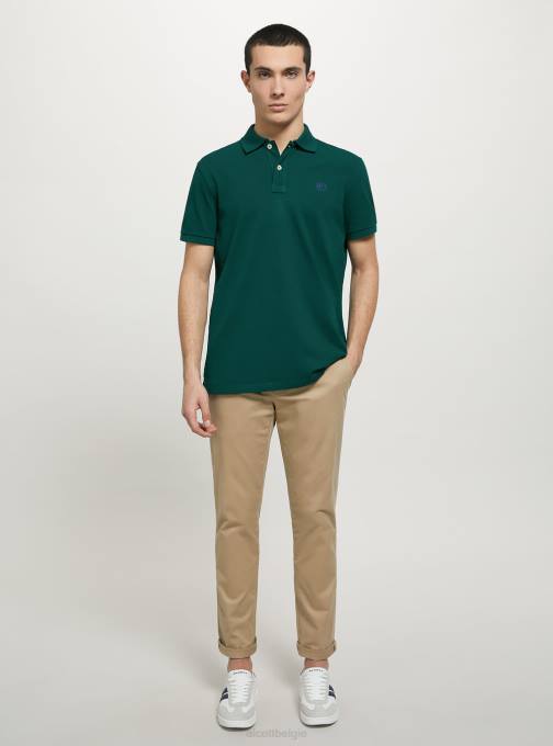 Heren Alcott wh3 wit katoenen piqué poloshirt met borduursel kleding PT24720