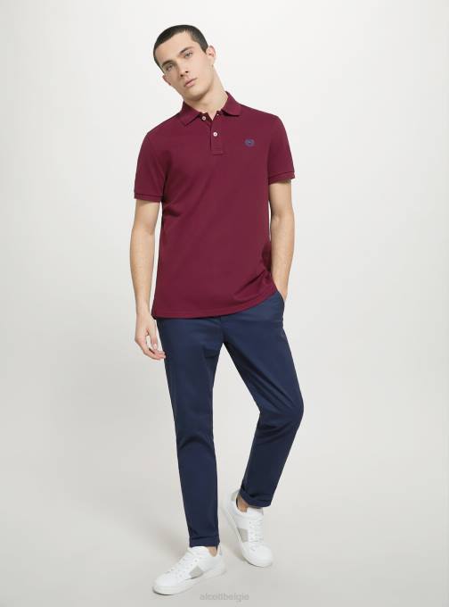Heren Alcott wh3 wit katoenen piqué poloshirt met borduursel kleding PT24771