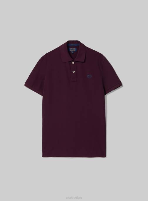 Heren Alcott wh3 wit katoenen piqué poloshirt met borduursel kleding PT24771