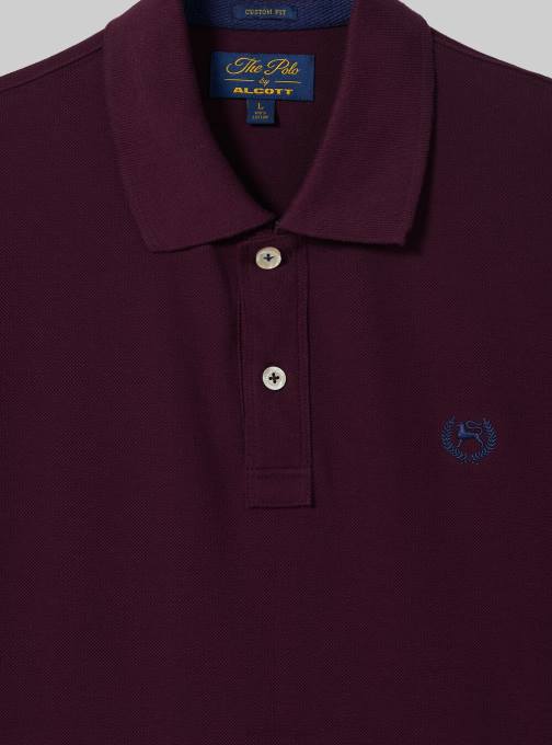Heren Alcott wh3 wit katoenen piqué poloshirt met borduursel kleding PT24771