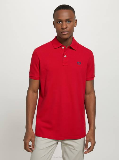 Heren Alcott wh3 wit katoenen piqué poloshirt met borduursel kleding PT24772