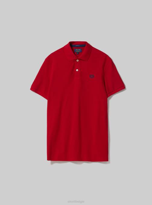 Heren Alcott wh3 wit katoenen piqué poloshirt met borduursel kleding PT24772