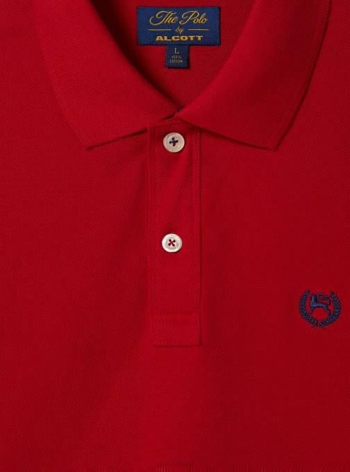 Heren Alcott wh3 wit katoenen piqué poloshirt met borduursel kleding PT24772