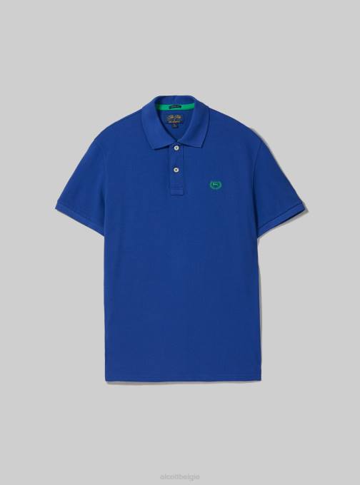 Heren Alcott wh3 wit katoenen piqué poloshirt met borduursel kleding PT24833