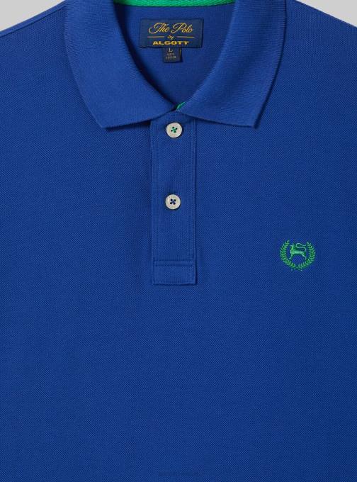 Heren Alcott wh3 wit katoenen piqué poloshirt met borduursel kleding PT24833