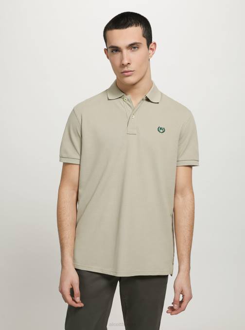 Heren Alcott wh3 wit katoenen piqué poloshirt met borduursel kleding PT24845